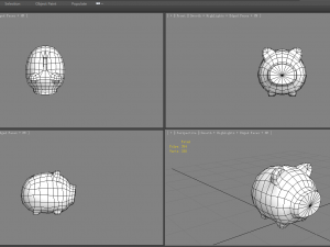 cartoon piggy bank - pink 3D 模型