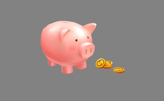 cartoon piggy bank Modelo 3D .c4d .max .obj .3ds .fbx .stl .blend 