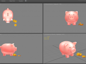 cartoon piggy bank Modelo 3D