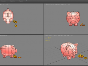 cartoon piggy bank Modelo 3D