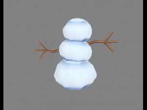 cartoon snowman 3D Model