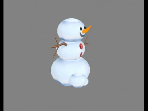 cartoon snowman 3D Model
