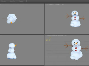 cartoon snowman 3D Model