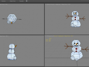 cartoon snowman 3D Модель