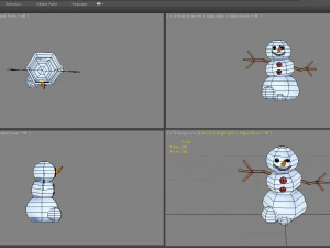 cartoon snowman 3D Model