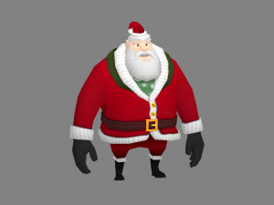 cartoon santa claus 3D Model