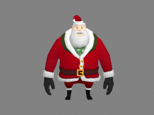 cartoon santa claus 3D Model