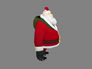 cartoon santa claus 3D Model