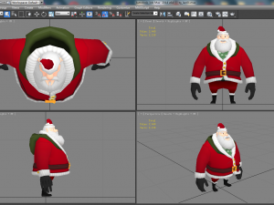 cartoon santa claus 3D Model