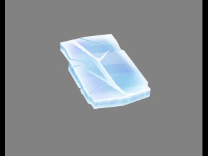 cartoon ice cube 3D Model
