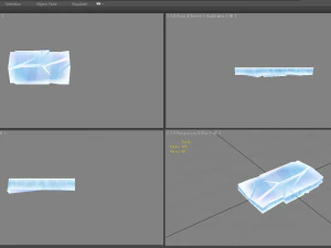 cartoon ice cube 3D Model