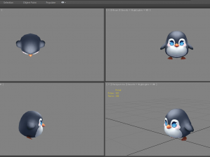 cartoon baby penguin - male - lovely 3D Model