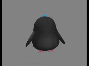 cartoon baby penguin - female - lovely 3D Model