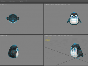 cartoon baby penguin - female - lovely 3D Model