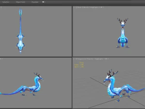 ice dragon - chinese dragon 3D Model