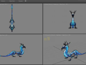 ice dragon - chinese dragon 3D Model