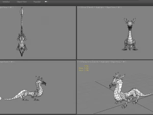 ice dragon - chinese dragon 3D Model