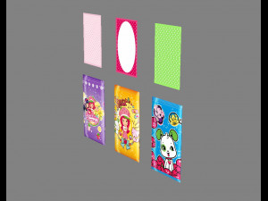 cartoon wet wipes - paper 3D Model