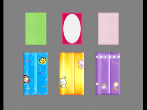 cartoon wet wipes - paper 3D Model