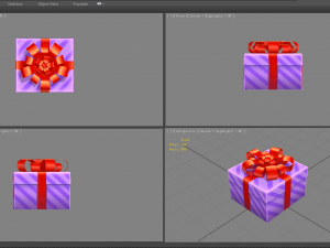 cartoon purple gift box 3D 模型