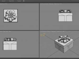 cartoon purple gift box 3D Model