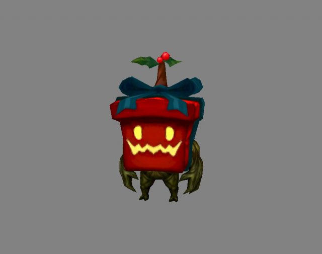 cartoon gift box monster 3D Model .c4d .max .obj .3ds .fbx .stl .blend 