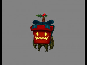 cartoon gift box monster Modelo 3D