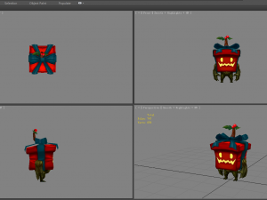 cartoon gift box monster 3D Model