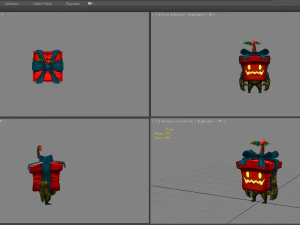 cartoon gift box monster 3D Model