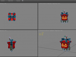 cartoon gift box monster 3D Model