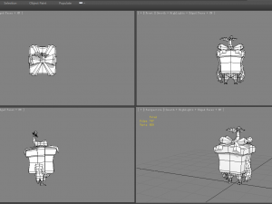 cartoon gift box monster 3D Model