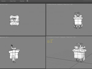 cartoon gift box monster 3D Model