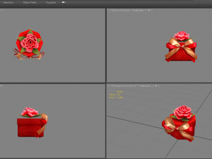 cartoon wedding gift box - candy box - red round gift box 3D Model