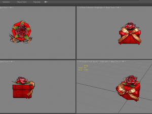 cartoon wedding gift box - candy box - red round gift box 3D Model