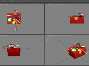 cartoon wedding gift box - candy box - red square gift box 3D Модель
