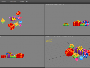 a pile of cartoon gift boxes - love gift - square gift box 3D Model