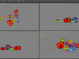 a pile of cartoon gift boxes - love gift - square gift box 3D Model
