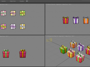 cartoon colorful gift box - square gift box 3D Model