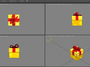cartoon diamond gift box - gem gift box 3D Model