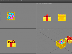 cartoon diamond gift box - gem gift box 3D Model
