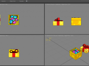 cartoon diamond gift box - gem gift box 3D Model