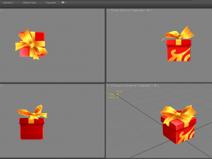 cartoon red square gift box 3D Model