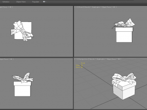 cartoon red square gift box 3D Model