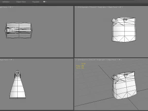 a bag of white sugar 3D Model