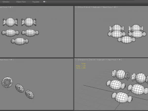 cartoon candies 3D Model