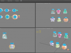 cartoon candies - glass jar - sweets 3D Model