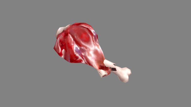 cartoon beef - pork - lamb - fresh meat ingredients Modelo 3D .c4d .max .obj .3ds .fbx .stl .blend 