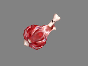 cartoon beef - pork - lamb - fresh meat ingredients Modelo 3D