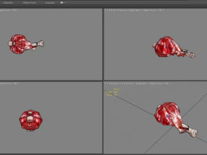 cartoon beef - pork - lamb - fresh meat ingredients 3D Model