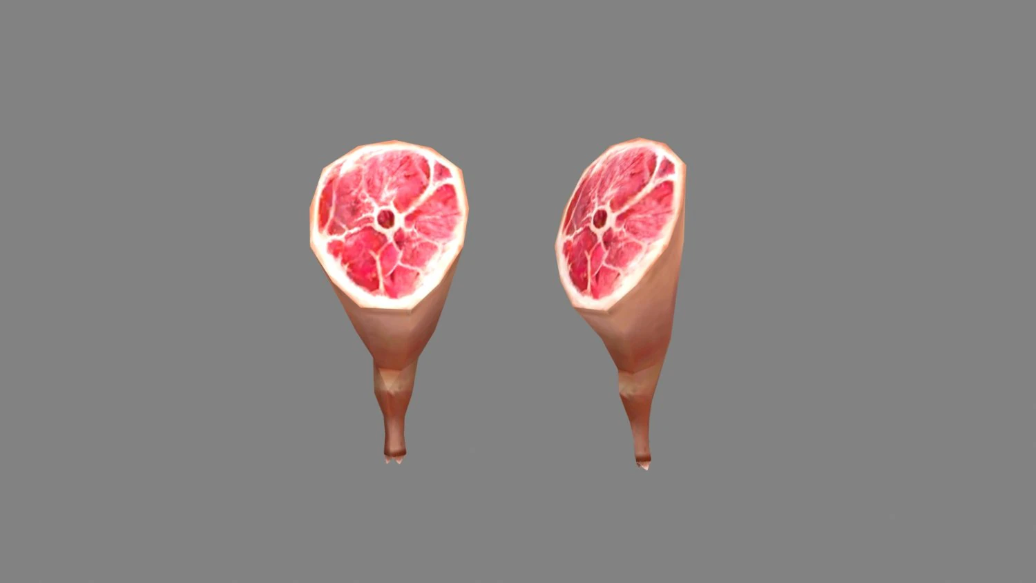 cartoon pork leg - ham 3D Model .c4d .max .obj .3ds .fbx .stl .blend 